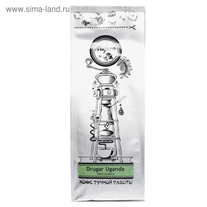 Кофе MAJARO обжаренный в зернах Drugar Uganda 100% Arabica, 250 г
Кофе MAJARO обжаренный в зернах Drugar Uganda 100% Arabica, 250 г