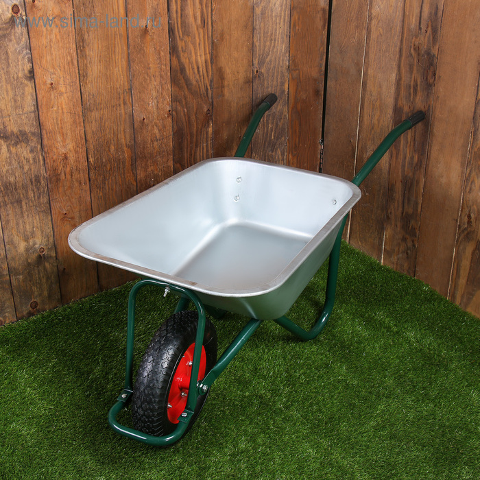 Тачка садово-строительная, одноколёсная: груз/п 180 кг, объём 100 л, пневмоколесо 4.00-8, кузов 0,8 мм
Тачка садово-строительная, одноколёсная: груз/п 180 кг, объём 100 л, пневмоколесо 4.00-8, кузов 0,8 мм