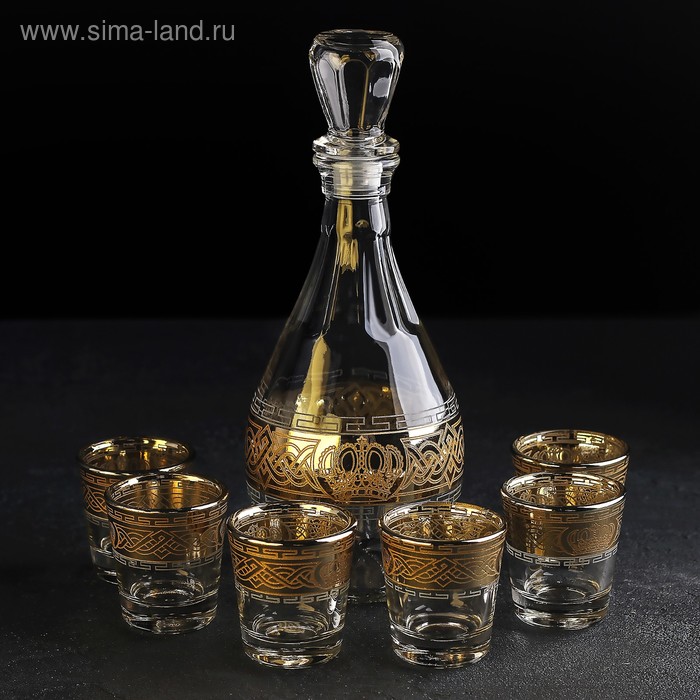 Набор питьевой "Империя", 7 предметов: графин 500 мл, 6 стопок 50 мл
Набор питьевой "Империя", 7 предметов: графин 500 мл, 6 стопок 50 мл