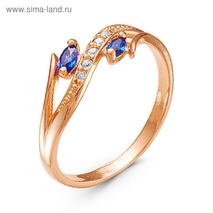 Кольцо "Роскошь изгиба", розовое золочение, 16,5 
Кольцо "Роскошь изгиба", розовое золочение, 16,5