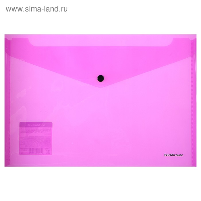 Папка-конверт на кнопке А4, 180 мкм, ErichKrause Glossy Vivid, глянцевая, полупрозрачная, розовая
Папка-конверт на кнопке А4, 180 мкм, ErichKrause Glossy Vivid, глянцевая, полупрозрачная, розовая