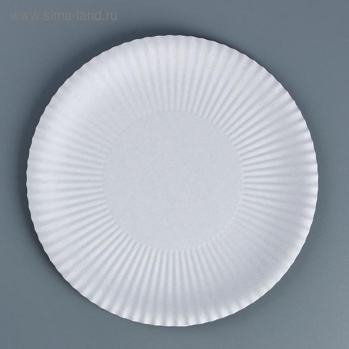 фото Тарелка одноразовая "белая" картон, 23 см take it easy