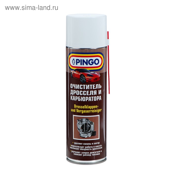 Очиститель дросселя и карбюратора Pingo, 500 мл
Очиститель дросселя и карбюратора Pingo, 500 мл