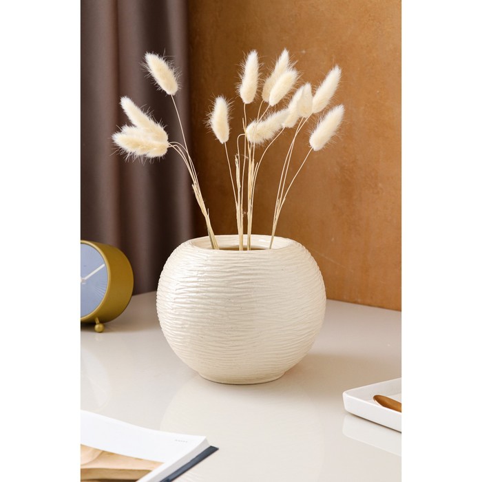 Ваза керамическая "Шарик", настольная, белая, 15 см
Ваза керамическая "Шарик", настольная, белая, 15 см