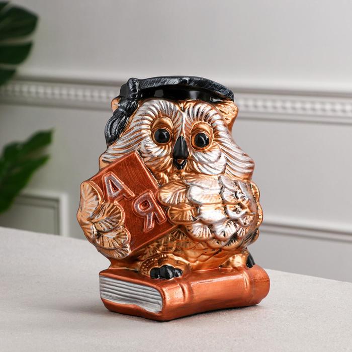 Копилка "Сова на книге", коричневый цвет, гипс, 25 см
Копилка "Сова на книге", коричневый цвет, гипс, 25 см