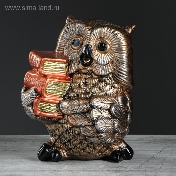 Копилка "Сова с книгами", коричневый цвет, покрытие лак, гипс, 24.5 см
Копилка "Сова с книгами", коричневый цвет, покрытие лак, гипс, 24.5 см