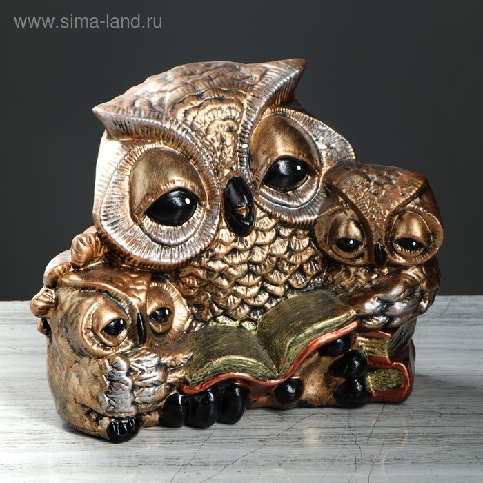 Сувенир "Сова-мама с книгой", бронзовый цвет, 25 см
Сувенир "Сова-мама с книгой", бронзовый цвет, 25 см
