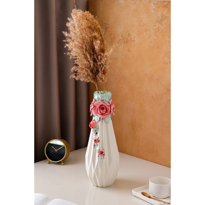 Ваза керамическая "Модерн", настольная, белая, цветная лепка, 40 см, авторская работа
Ваза керамическая "Модерн", настольная, белая, цветная лепка, 40 см, авторская работа