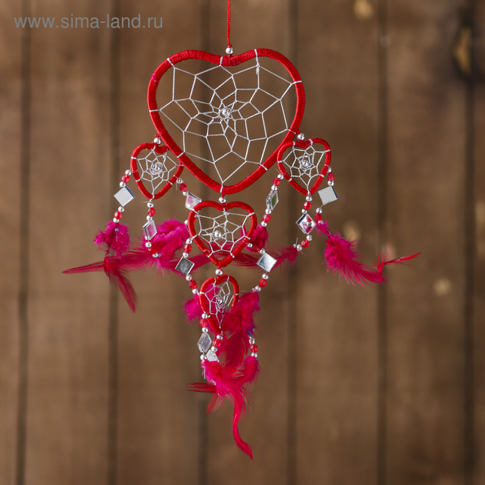 Ловец снов "Пять красных сердец" 0,7х16х45 см
Ловец снов "Пять красных сердец" 0,7х16х45 см