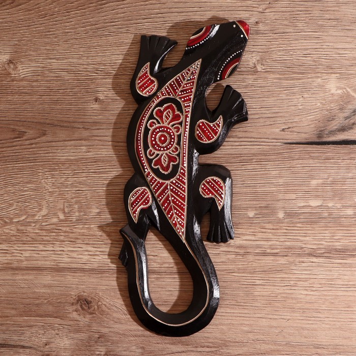 Панно настенное дерево "Геккон черный с красным узором" 1х11х30 см
Панно настенное дерево "Геккон черный с красным узором" 1х11х30 см