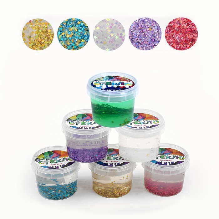 Слайм «Стекло» прозрачный со звёздами, 100 г в банке, МИКС
Слайм «Стекло» прозрачный со звёздами, 100 г в банке, МИКС