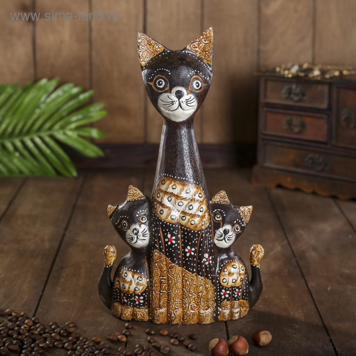 Сувенир "Три кошки с узором" дерево 5х18х30 см
Сувенир "Три кошки с узором" дерево 5х18х30 см