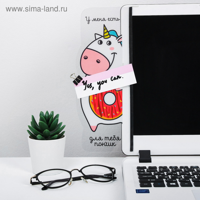 Панель на монитор для стикеров "У меня есть для тебя пончик"