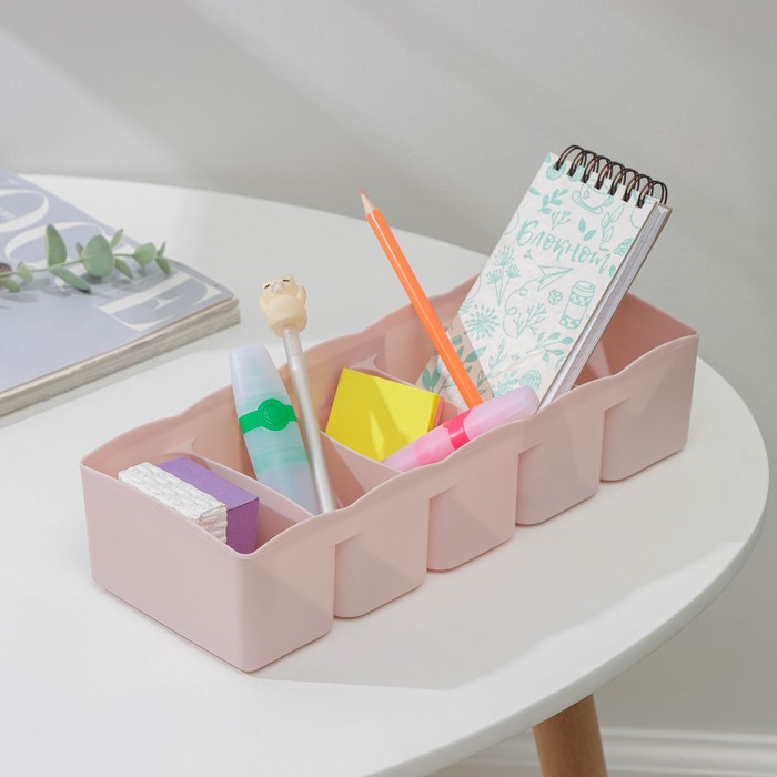 Органайзер на 5 секций 10.5×27.5×6.5 см цвет МИКС
Органайзер на 5 секций 10.5×27.5×6.5 см цвет МИКС