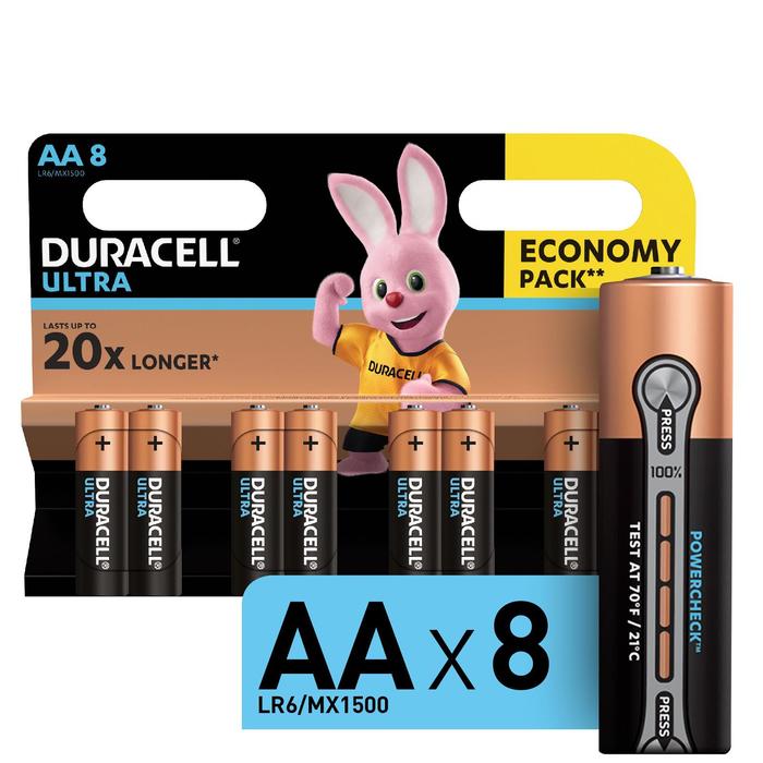 Батарейка алкалиновая Duracell Ultra Power, AA, LR6-8BL, 1.5В, 8 шт
Батарейка алкалиновая Duracell Ultra Power, AA, LR6-8BL, 1.5В, 8 шт