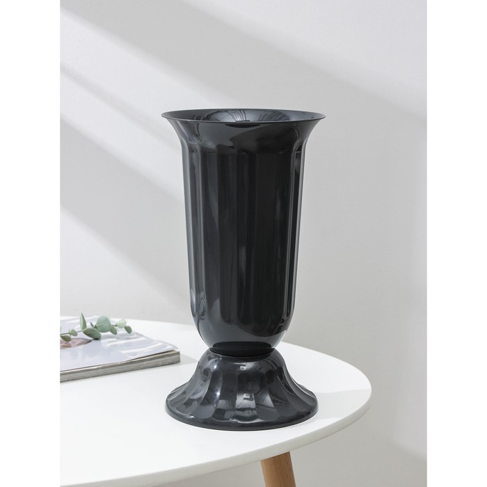 Вазон на ножке «Флора», 2 л, цвет гранит 
Вазон на ножке «Флора», 2 л, цвет гранит