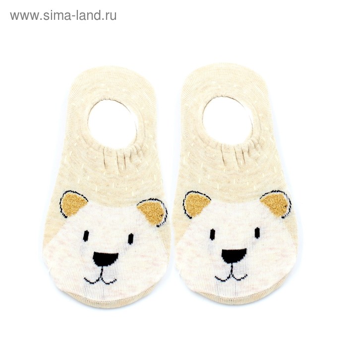 Носки-невидимки женские «Мишка» цвет бежевый, размер 23-25 (36-40)
Носки-невидимки женские «Мишка» цвет бежевый, размер 23-25 (36-40)