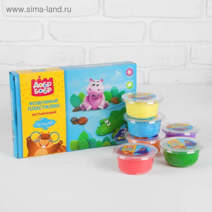 Воздушный пластилин набор 6 цветов, 480 мл
Воздушный пластилин набор 6 цветов, 480 мл