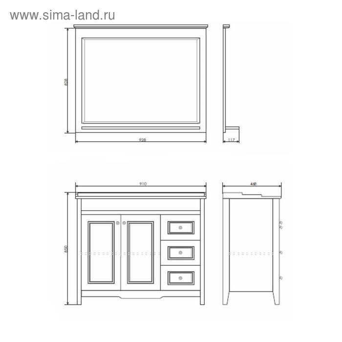 фото Тумба-умывальник comforty «тбилиси-90» белая с раковиной comforty xd-f90