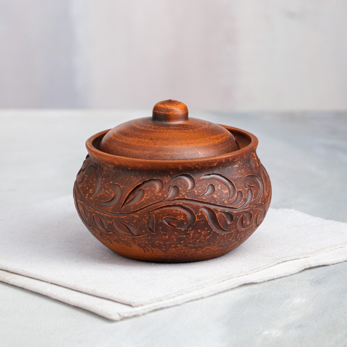 Сахарница "Резная", декор, красная глина, 0.6 л
Сахарница "Резная", декор, красная глина, 0.6 л