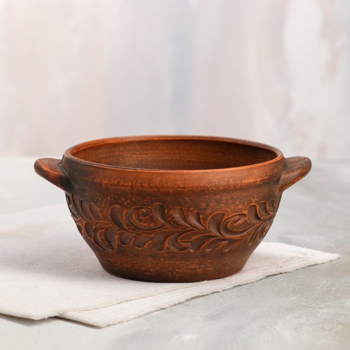 Салатник "Резной", с ручками, декор, красная глина, 0.6 л
Салатник "Резной", с ручками, декор, красная глина, 0.6 л