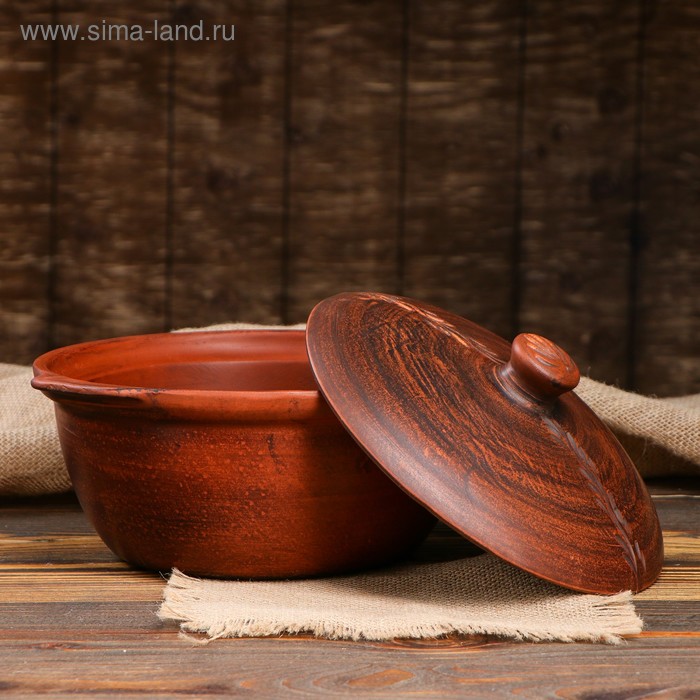 Горшок духовой "Бархат", гладкий, с ручками, красная глина, 2.2 л, микс
Горшок духовой "Бархат", гладкий, с ручками, красная глина, 2.2 л, микс