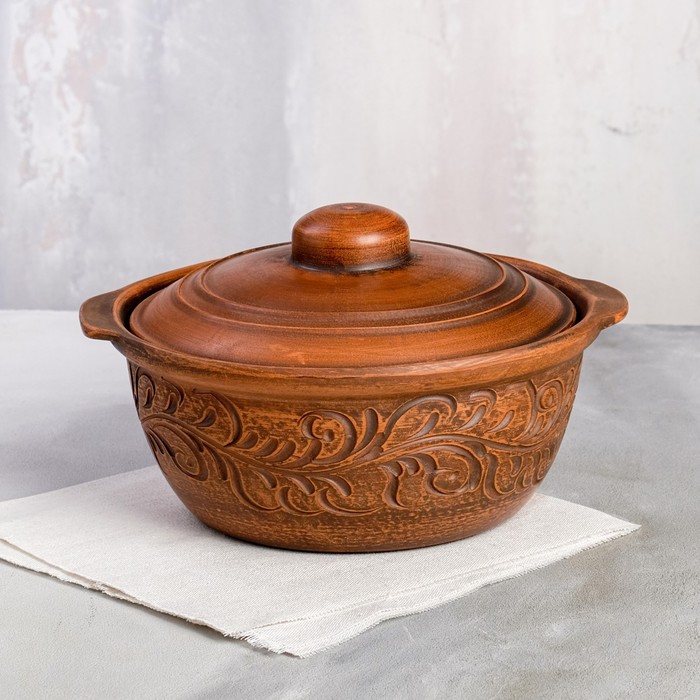 Горшок духовой "Бархат", резка, с ручками, красная глина, 2.2 л
Горшок духовой "Бархат", резка, с ручками, красная глина, 2.2 л