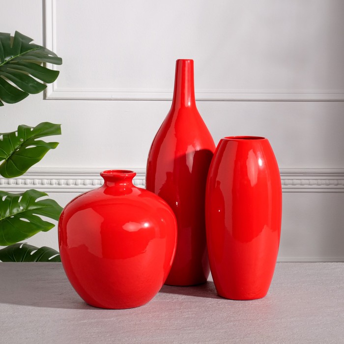 Набор ваз керамических "Малия", цвет красный, 22/40/27 см
Набор ваз керамических "Малия", цвет красный, 22/40/27 см
