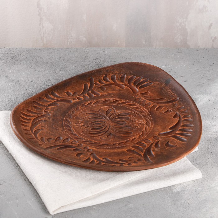 Блюдо для подачи "Треугольное", декор, красная глина, 29 см, ручная работа
Блюдо для подачи "Треугольное", декор, красная глина, 29 см, ручная работа