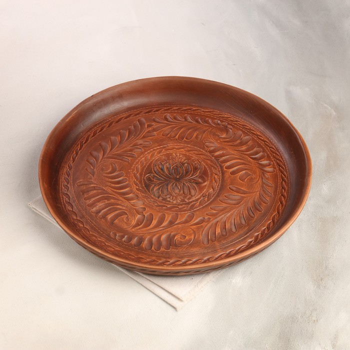 Блюдо для подачи "Круглое", декор, красная глина, 35 см, ручная работа
Блюдо для подачи "Круглое", декор, красная глина, 35 см, ручная работа