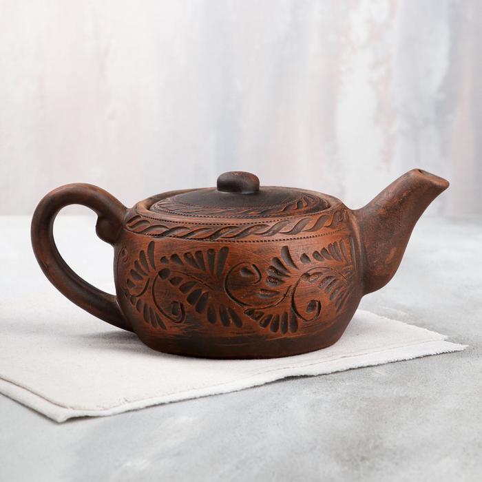 Чайник для заварки "Узор", красная глина, 0.6 л, ручная работа
Чайник для заварки "Узор", красная глина, 0.6 л, ручная работа