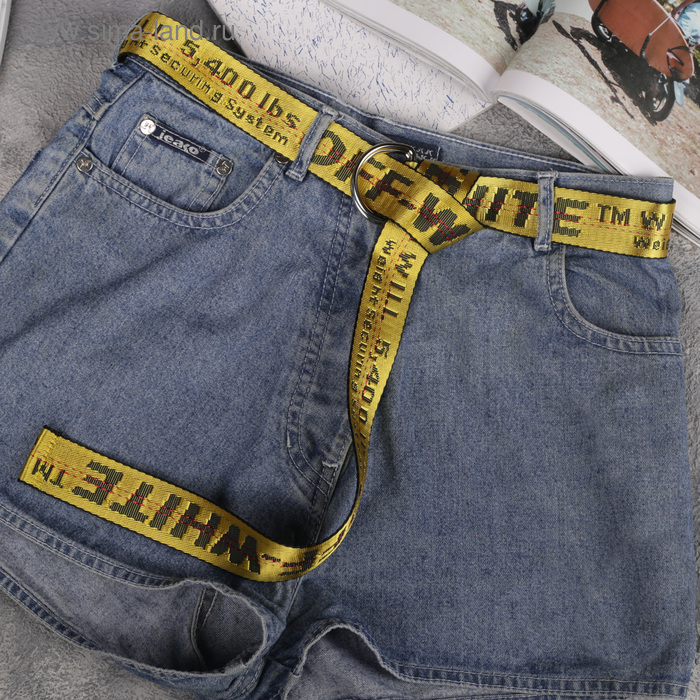 Ремень женский, ширина - 3,5 см, пряжка металл, цвет жёлтый
Ремень женский, ширина - 3,5 см, пряжка металл, цвет жёлтый