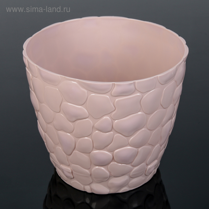 Горшок с поддоном «Камни», 4,8 л, цвет чайная роза 
Горшок с поддоном «Камни», 4,8 л, цвет чайная роза