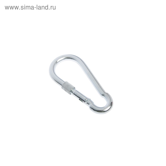 фото Карабин монтажный с фиксатором din 5299d, 12х140 мм, цинк, в упаковке 5 шт.