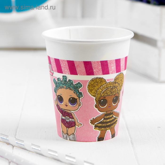 Стакан бумажный «Куклы ЛОЛ», набор 8 шт., 200 мл
Стакан бумажный «Куклы ЛОЛ», набор 8 шт., 200 мл