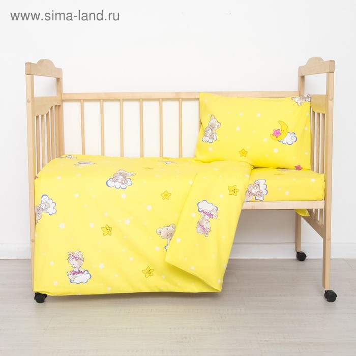 Постельное бельё детское "Мишки в облаках", цвет желтый, 112×147, 100×150, 40×60 1 шт, бязь, хл100 120 г/
Постельное бельё детское "Мишки в облаках", цвет желтый, 112×147, 100×150, 40×60 1 шт, бязь, хл100 120 г/
