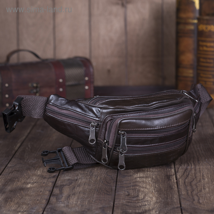 Сумка поясная, отдел на молнии, 6 наружных карманов, цвет коричневый
Сумка поясная, отдел на молнии, 6 наружных карманов, цвет коричневый