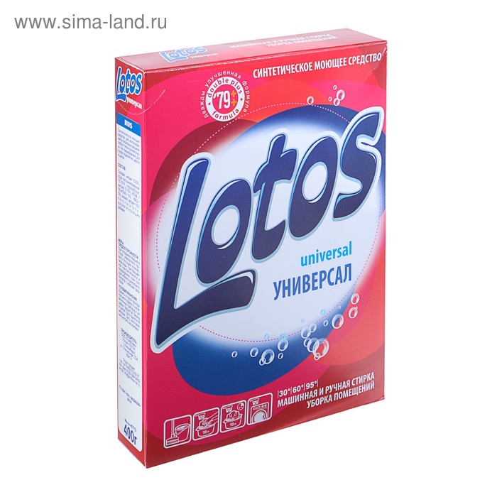 Стиральный порошок Lotos, универсальный, 400 г
Стиральный порошок Lotos, универсальный, 400 г
