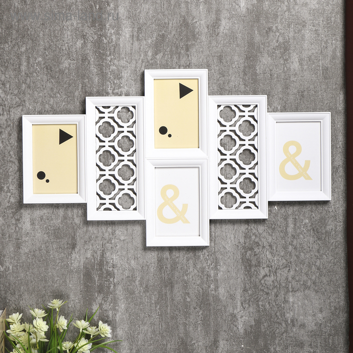 Фоторамка пластик на 4 фото 10х15 см "Узор" белая 35х62х2 см
Фоторамка пластик на 4 фото 10х15 см "Узор" белая 35х62х2 см