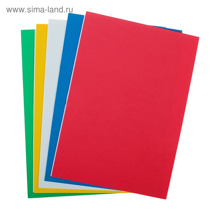 фото Фоамиран цветной самоклеящийся, набор а4, 2 мм, devente, 5 листов х 5 цветов