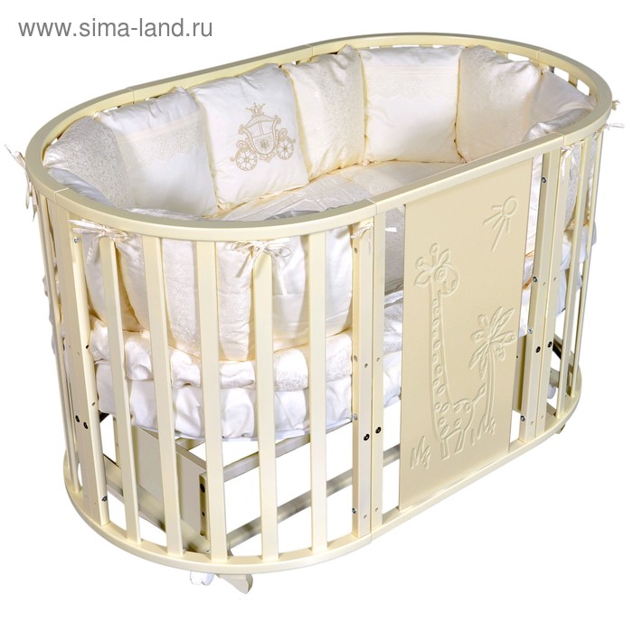 Детская кровать «Северянка-3 Жираф», 6 в 1, универсальный маятник, колеса, цвет слоновая кость
Детская кровать «Северянка-3 Жираф», 6 в 1, универсальный маятник, колеса, цвет слоновая кость