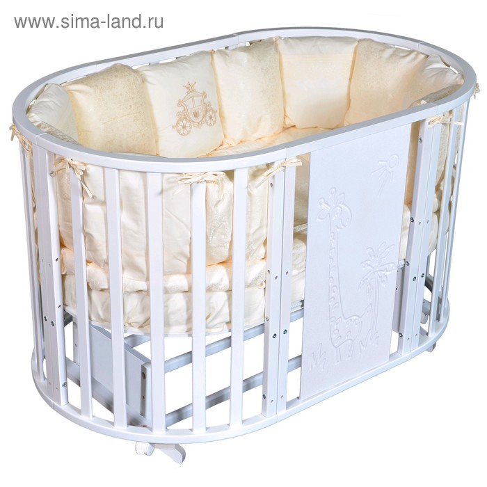 Детская кровать «Северянка-3 Жираф», 6 в 1, универсальный маятник, колеса, цвет белый
Детская кровать «Северянка-3 Жираф», 6 в 1, универсальный маятник, колеса, цвет белый