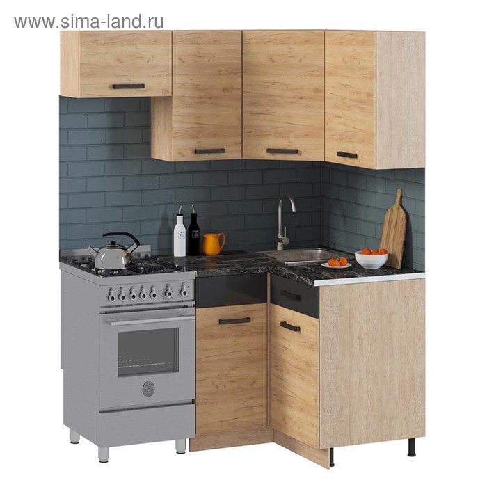 Кухонный гарнитур Алиса № 16 Дуб сонома/Дуб золотой 
Кухонный гарнитур Алиса № 16 Дуб сонома/Дуб золотой