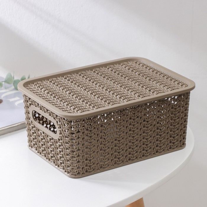 Корзина для хранения с крышкой «Вязь», 3 л, 23,5×17,3×10,5 см, цвет капучино
Корзина для хранения с крышкой «Вязь», 3 л, 23,5×17,3×10,5 см, цвет капучино