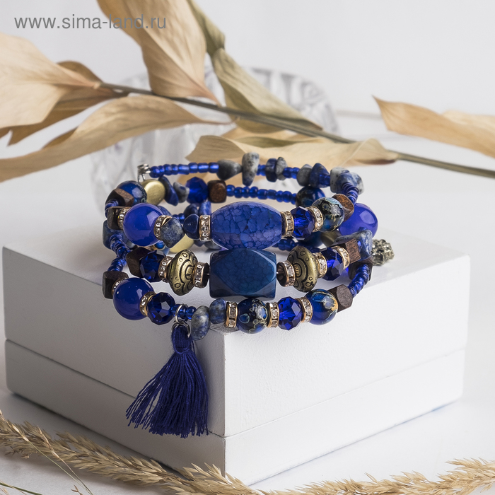 Браслет галтовка с крошкой "Лазурит", пружинка
Браслет галтовка с крошкой "Лазурит", пружинка