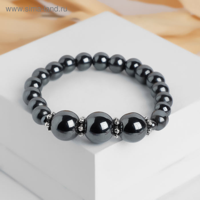 Браслет шар №8+№12 "Гематит" с разделителем ,d=5,5см
Браслет шар №8+№12 "Гематит" с разделителем ,d=5,5см