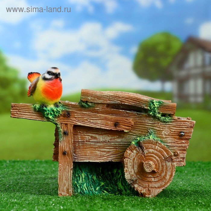 Фигурное кашпо "Тележка с птичкой"
Фигурное кашпо "Тележка с птичкой"