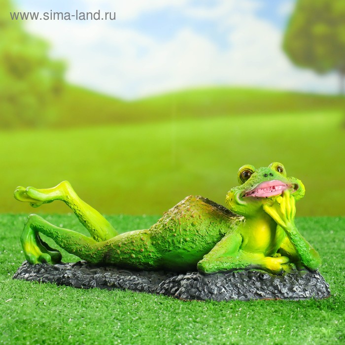 Садовая фигура "Пляжная лягушка" 30х15х12см
Садовая фигура "Пляжная лягушка" 30х15х12см