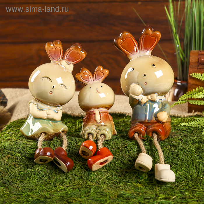 Сувенир керамика "Семья зайчат" набор 3 шт высота 15,5, 19 и 21,5 см 
Сувенир керамика "Семья зайчат" набор 3 шт высота 15,5, 19 и 21,5 см