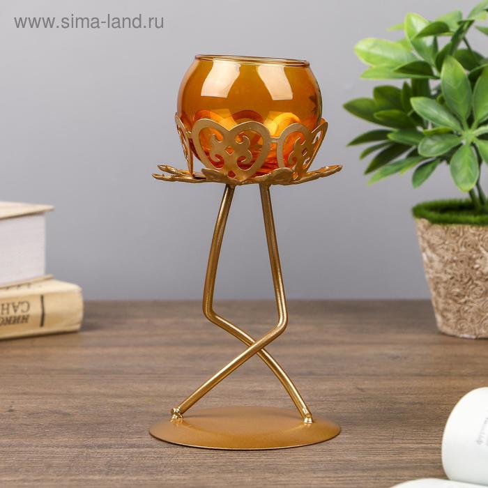 Подсвечник металл, стекло на 1 свечу "Изгиб двух линий" золото 18х9х9 см
Подсвечник металл, стекло на 1 свечу "Изгиб двух линий" золото 18х9х9 см